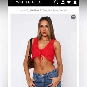 White Fox Red Going out Top New With Tags!